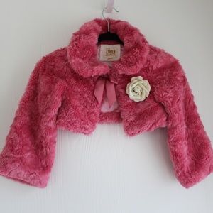 The Childrens Place Baby Girls Denim Sherpa Collar Jacket